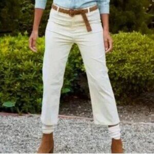 Frank & Eileen Kinsale Performance Corduroy Pants Vintage White Ivory SIZE 6